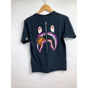 Bape A Bathing Ape World Gone Mad Shark Crew Neck Short Sleeve Size S